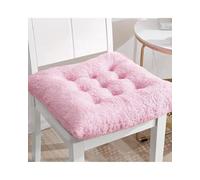 X psblty Fur Car Seat Cover Winter Plush Thick Seat Cushion Home Sofa Office Chair Solid Color Thicken Soft Floor Pads Round And Square(Pink,40 * 40cm)