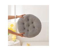 X psblty Fur Car Seat Cover Winter Plush Thick Seat Cushion Home Sofa Office Chair Solid Color Thicken Soft Floor Pads Round And Square(Gray (round),40 * 40cm)