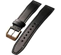 X psblty Head-Layer Cowhide Leather Strap with Bronze Buckle, 20-22mm Soft Vintage Men's Bracelet