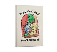 X Psblty If You Can't Fix It, Print Positive Affirmations Poster Cute Dog Wall Art Funny Romance Motivational Canvas Poster Modern Wall Art for Living Room Bedroom Dorm Home Decoration 08x12inch(20x30