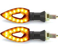 X PSBLTY Indicator Light Motorcycle Turn Indicator 2pcs Motorcycle Led Light Amber Blade Lamp Indicator Blinker Waterproof Universal Moto Flashing 12v