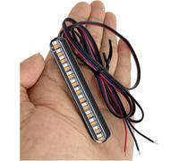 X PSBLTY Indicator Light Motorcycle Turn Indicator 2pcs Motorcycle Light Bar Flowing Water License Plate Light Two-color Led Rear Brake 24led Stop Lamp Tail Indicators