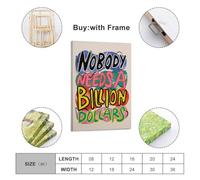 X psblty Nobody Needs A Billion Poster Funny Romance Motivational Canvas Poster Modern Wall Art for Living Room Bedroom Dorm Home Decoration 08x12inch(20x30cm) Frame-style