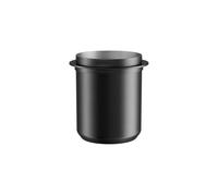 X psblty Thickened Stainless Steel Coffee Machine Handle Powder Reception Cup Italian Style Coffee Grinder Bean Measurement Cup(Black 58mm)