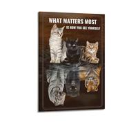 X psblty What Matters Most Is How You See Yourself-Motivational Funny Motivational Canvas Poster Modern Wall Art for Living Room Bedroom Dorm Decoration 16x24inch(40x60cm) Frame-style