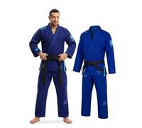 X RAGE Lion King Lightweight BJJ Gi - Unisex Jiu Jitsu Kimono - Durable, Tear-Resistant Training & Competition Gi (BLUE, A0)