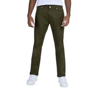 X RAY Jeans Men's Stretch Pants, Slim Fit Flexible Commuter Colored Denim Jeans, Casual Pants for Men, Olive - Back Pocket Detail, 40W x 32L