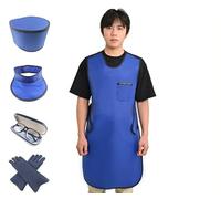 X-ray Lead Apron with Thyroid Shield Collar, 0.35/0.50mmpb Radiation Protection Lead Vest, Lightweight Protective Gown for Dental, CT, Hospital & Clinic, 1-5pcs/Set(0.5mmpb S-5PCS)