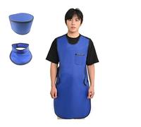 X-ray Lead Apron with Thyroid Shield Collar, 0.35/0.50mmpb Radiation Protection Lead Vest, Lightweight Protective Gown for Dental, CT, Hospital & Clinic, 1-5pcs/Set(0.35mmpb M-3PCS)