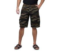 X RAY Men's Belted Relaxed Fit Casual Tactical Knee Length RAW X Cargo Shorts with Belted Relaxed Fit Casual Tactical Knee Length, Hidden Pocket with snap Closure, Olive Camouflage., 36
