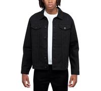 X RAY Mens Denim Jacket Washed Casual Trucker Jean Jacket for Men, Black - Ripped, XXL