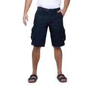 X RAY Men's Raw X Belted Cargo Shorts Relaxed Fit Casual Tactical Knee Length, Hidden Snap Pocket-Navy, 42