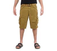 X RAY Men's Xms-17010 Cargo Shorts, Corner Twill Taped Back Pocket-British Khaki, 32