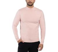 X RAY Mock Turtleneck & Mock Neck Sweater for Men, Slim Fit Pullover with Roll Collar (Regular and Big & Tall), Light Pink - Mock Neck, Large