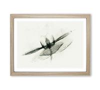 X Ray Of An Orchid Flower In Abstract Modern Art Framed Print | A3 Oak Framed Wall Art | Ready to Hang | Abstract Floral Picture | Living Room Bedroom Lounge Office