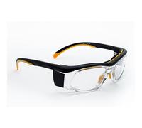 X-ray Radiation Protective Eyewear in the Wrap Safety Frame Which Offers Excellent Protection, Large Viewing Area, Adjustable Temple Bar and Built-in Side Shields.