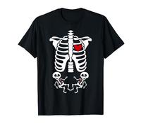 X-Ray Skeleton Pregnant Twins Funny Pregnancy Announcement T-Shirt