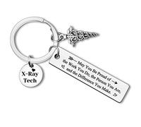 X-ray Tech Gift Appreciation Gift Keyring Thank You Gift for Radiographer Radiology Technologist Gift Radiology Tech Graduation Gift Future X Ray Technician Gift Coworker Retirement Farewell Gifts