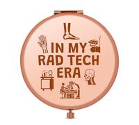 X-Ray Tech Gift Rose Gold Compact Mirror Radiology Technologist Gift Radiology Tech W ifts Radiologist Technician Appreciation Gifts Graduation Christmas Birthday Present Pocket Makeup Mirror