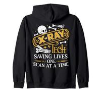 X Ray Tech Saving Lives One Scan At A Time Radiology Apparel Zip Hoodie