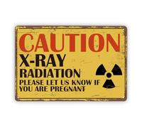 X - Ray Warming Metal Signs, Radiation Caution Sign - Please Let Us Know If You Are Pregnant, Rust Free Aluminum Plaque, Easy to Mount, Indoor Outdoor Use 8"x12"