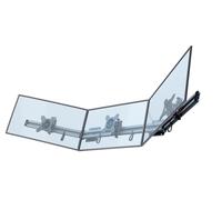 X-ROB Triple Monitor Wall Mount - Premium Aluminum 3 Arm Bracket for 15-32 Inch Screens, Dual Wall Anchors for Maximum Stability, Full Motion with 360° Rotation, VESA 75x75/100x100, Cable Management