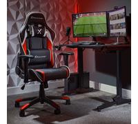 X Rocker Agility Compact Ergonomic Gaming Chair, Reclining, Adjustable in Red X Rocker Red