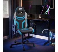 X Rocker Agility Compact Ergonomic Pc Gaming Chair For Kids - Black / Blue