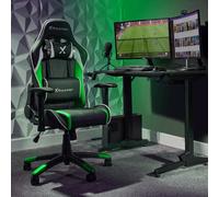 X ROCKER Agility Compact Gaming Chair for Juniors, Reclining Racing Chair GREEN
