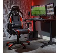 X ROCKER Agility Compact Gaming Chair for Juniors, Reclining Racing Chair RED
