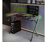 X Rocker Arteon RGB Esports Gaming Desk with App Controlled LED - Black