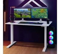 X Rocker Ascend 120Cm Electric Height Adjustable Gaming Desk - White