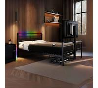 X Rocker Basecamp LED Gaming TV Double Bed Black