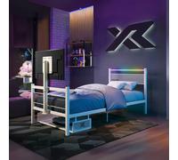 X Rocker Basecamp LED Gaming TV White Single Bed
