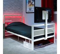 X Rocker Basecamp RGB Single LED Gaming TV Bed with app controlled LED Lights - White, none