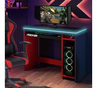 X Rocker Carbon-Tek Adapt LED Gaming Desk - Grey