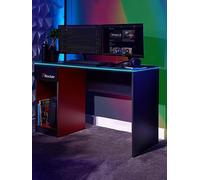 X Rocker Carbon-Tek Desk with Wireless Charging & Neo Fiber Led
