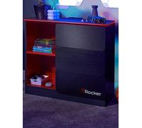 X Rocker Carbon-Tek Chest of 3 Drawers with LED Lights, Grey