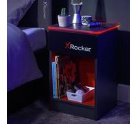 X Rocker Carbon Tek LED Charging Pad Bedside Table - Red