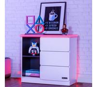 X Rocker Carbon-Tek Led Chest Of 3 Drawers - White Rgb