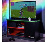 X Rocker Black Carbon Tek TV Media Cabinet with Neo Fibre LED Black