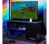 X Rocker Carbon-Tek TV Unit for up to 42" TV's with Drawer & LED Lighting in Dark Grey X Rocker Dark Grey