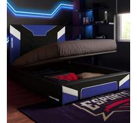 X Rocker Cerberus Double Ottoman Gaming Bed - Blue