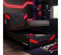 X Rocker Cerberus MKII Ottoman Bed Frame Carbon Red