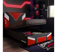 X Rocker Cerberus Single Ottoman Gaming Bed - Red