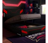 X Rocker Cerberus Mkii Ottoman Bed Frame Carbon Red