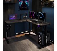 X Rocker Cougar Height Adjustable Corner Gaming Desk - Black
