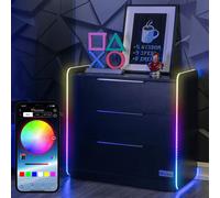 Electra RGB Chest of 3 Drawers with App Controlled LED Lights X Rocker Black One Size