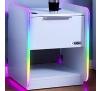 X Rocker Electra LED Bedside Table with Wireless Charging & Lights