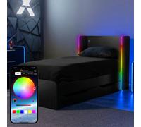 X Rocker Electra Led Single Gaming Bed With Drawers - Black Rgb